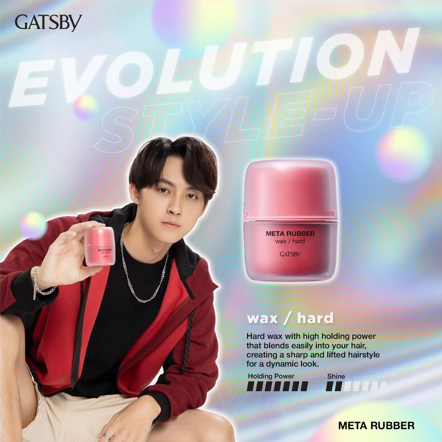 Gatsby Japan's No. 1 Meta Rubber Wax 65g - Hard | Hair Styling Wax